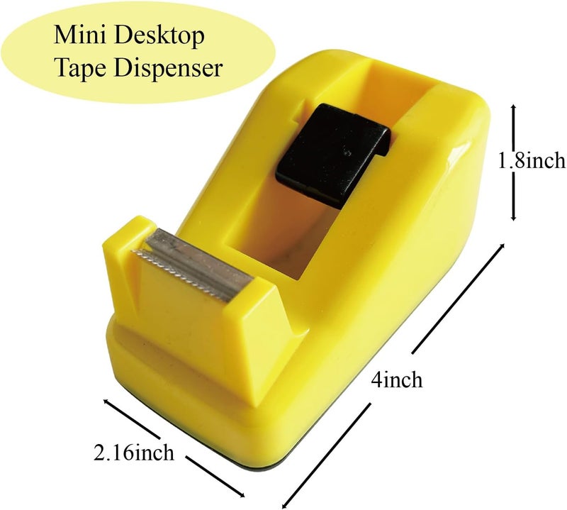ROSEUP Desktop Tape Dispenser Cute Light Office Tape Dispensers, Nano Pads Fix Base, Black - Image 3